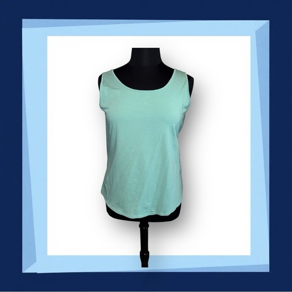 NIC+ZOE SHIRT TAIL PERFECT TANK Hazy Aqua Plus 1X - Picture 2 of 10